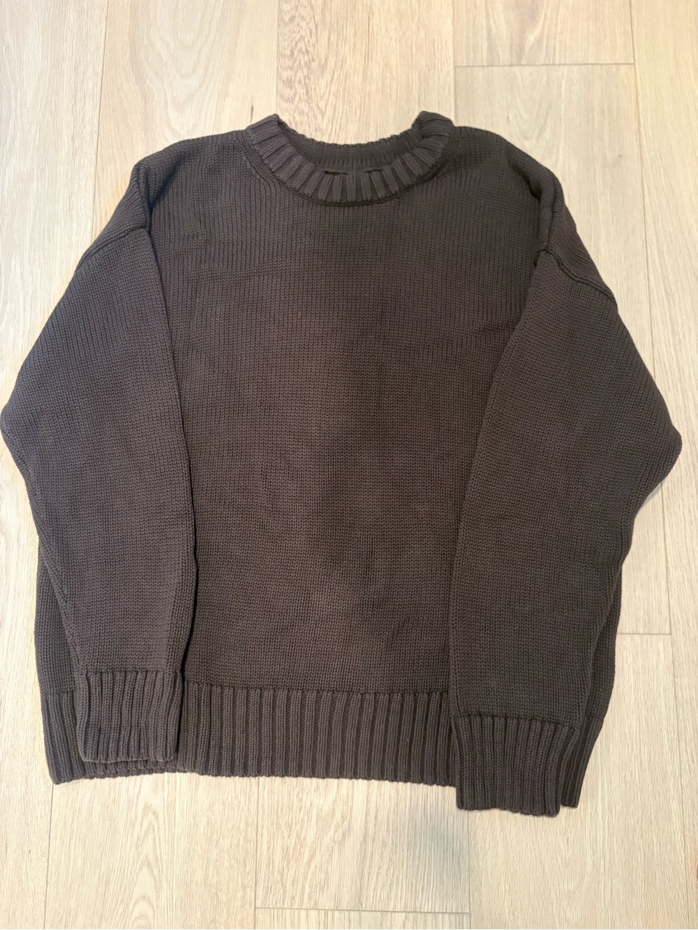 EUC | Gap 100% Cotton Oversized Crewneck Sweater | Size Medium | Terra Brown - Picture 4 of 7